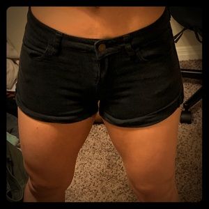 Black summer shorts